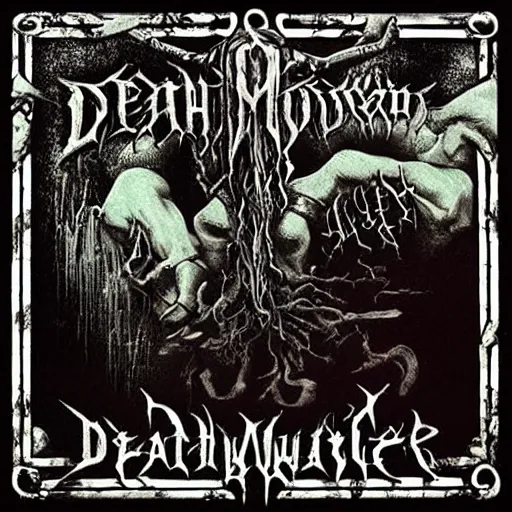 Image similar to vintage death metal album cover