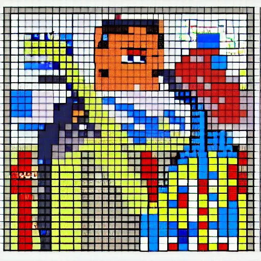 Image similar to A picture of the 2024 version of reddit pixel art project r/place