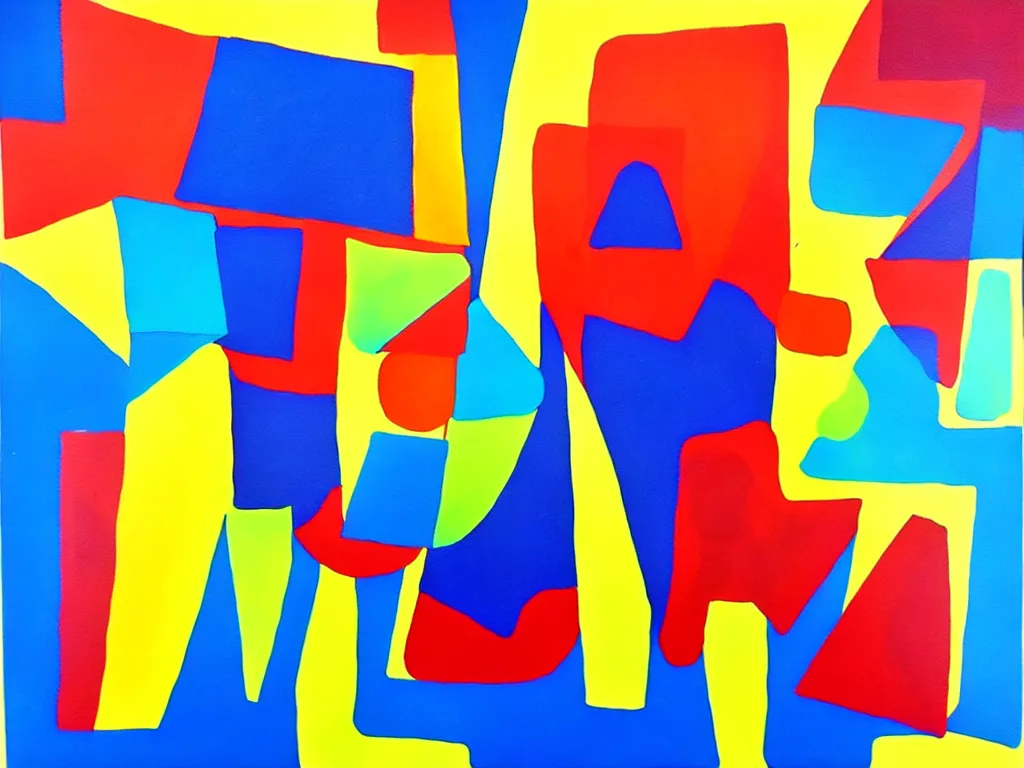 Image similar to abstract painting using shapes, made by lygia clarke