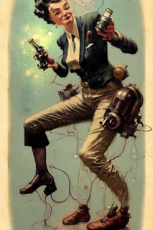Prompt: (((((1950s pulp science fiction cover. muted colors.))))) by Jean-Baptiste Monge !!!!!!!!!!!!!!!!!!!!!!!!!!!
