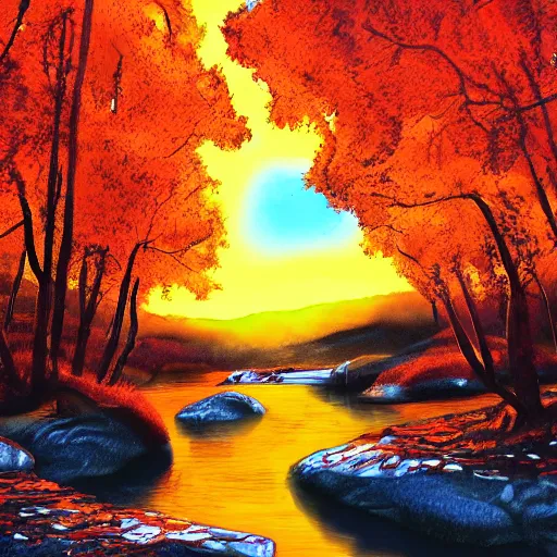 Image similar to a river runs here, a fiery river, from east to west, from west to north. over that river the fiery river drives the light. light transports souls. award - winning, very trending, esoteric art, 2 k, 4 k, pen and pencil