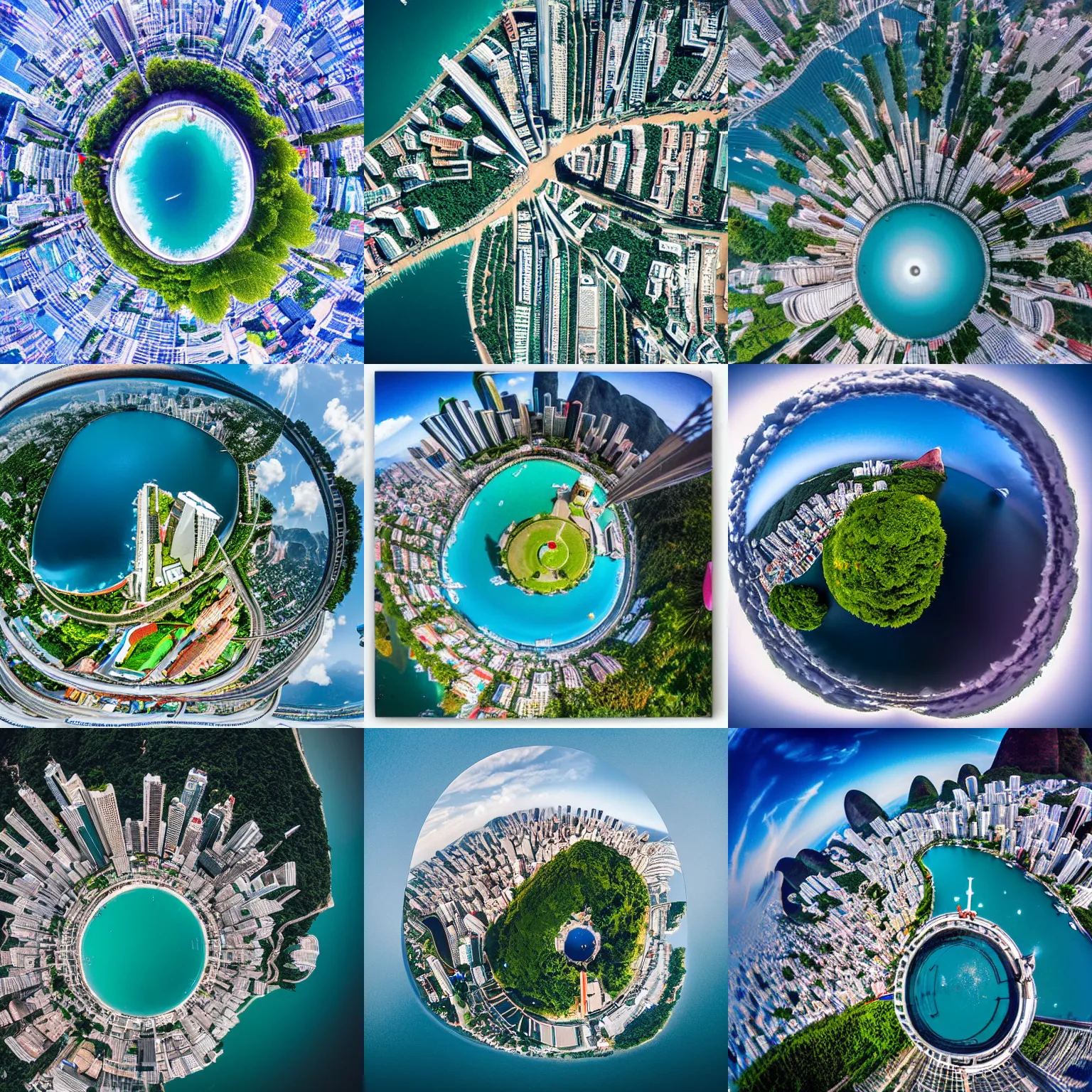 Prompt: rio de janeiro tiny planet