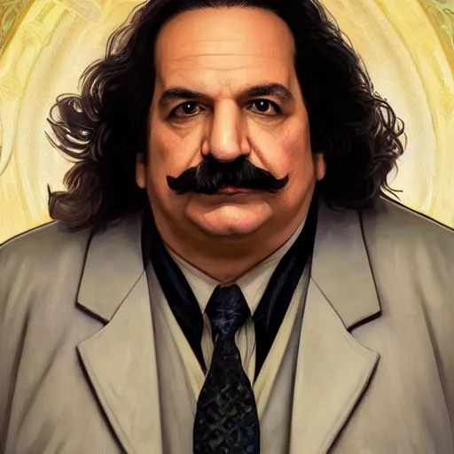 Prompt: handsome Ron Jeremy as President of United States of America as GTA character, sci-fi fantasy, closeup, D&D, intricate, elegant, highly detailed, digital painting, artstation, concept art, matte, sharp focus, illustration, art by Artgerm and Greg Rutkowski and Alphonse Mucha