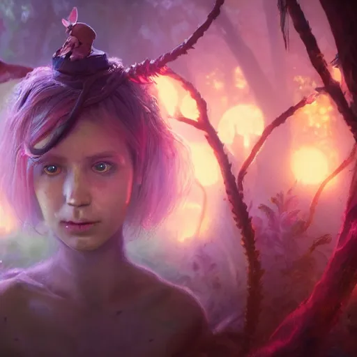 Image similar to A portrait of a wild pixie, huggy wuggy from poppy playtime video game, fullbody, ultra high detailed, glowing lights, oil painting, Greg Rutkowski, Charlie Bowater, Beeple, unreal 5, DAZ, hyperrealistic, octane render, RPG portrait, dynamic lighting, fantasy art, beautiful face