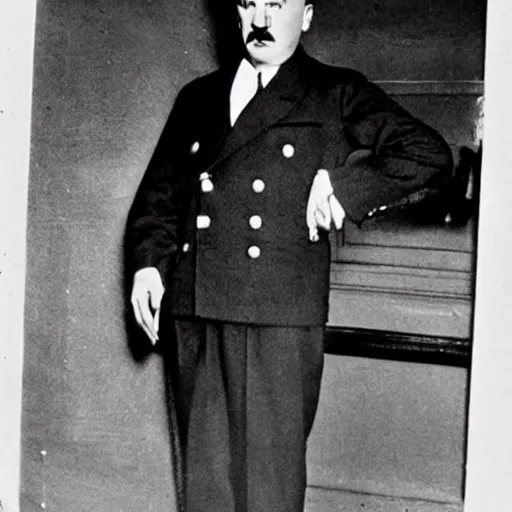 Prompt: hitler dressed in luxury clothes