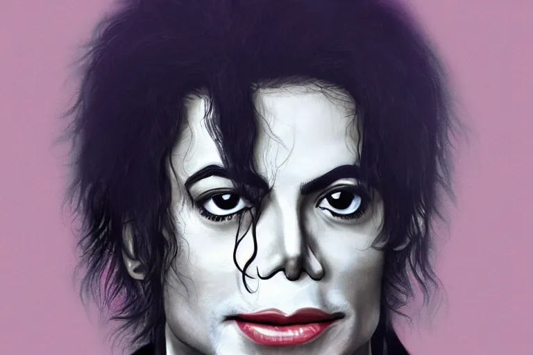 Image similar to michael jackson as a justin bieber, portrait, digital art,