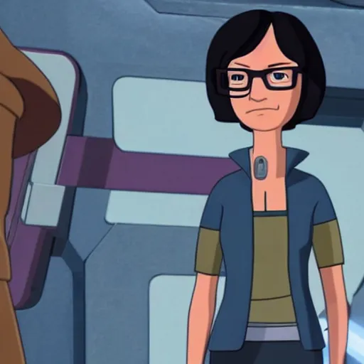 Prompt: A still of Tina Belcher in Star Wars: Rebels (2014)