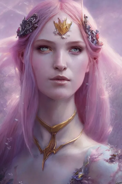 Image similar to fairy princess, highly detailed, d & d, fantasy, highly detailed, digital painting, trending on artstation, concept art, sharp focus, illustration, art by artgerm and greg rutkowski and magali villeneuve