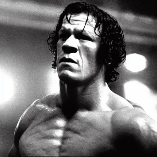 Prompt: John Cena as rocky Balboa, film still