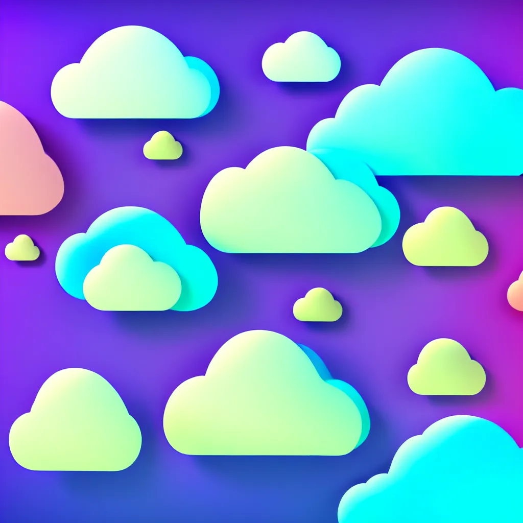 Image similar to a simple micro-service deployed to a public cloud, security, attack vector, trending on Artstation, painting by Jules Julien, Leslie David and Lisa Frank, muted colors with minimalism