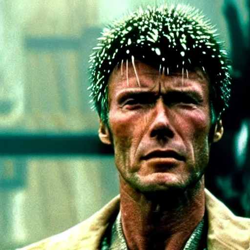 Image similar to clint eastwood in sci fi movie blade runner