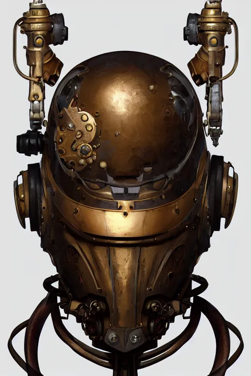 Image similar to steampunk helmet fantasy art mask robot ninja stylized digital illustration sharp focus, elegant intricate digital painting artstation concept art global illumination ray tracing advanced technology chaykin howard and campionpascale and cooke darwyn and davis jack