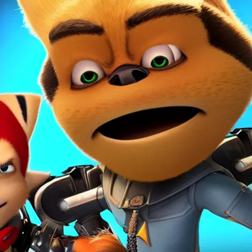 Image similar to trump in ratchet and clank