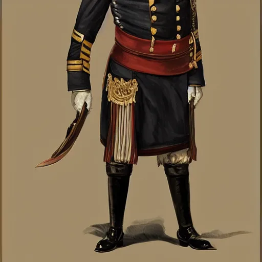 Image similar to man wearing a 19th century admiral uniform, intricate, highly detailed, digital painting, artstation, concept art, matte, sharp focus, illustration