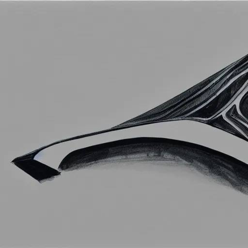 Image similar to a copic marker with black gel pen sketch of zaha hadid architecture