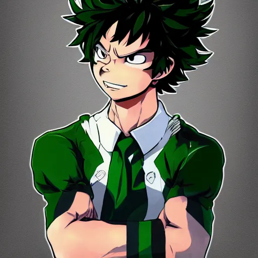 Portrait of Izuku Midoriya from My Hero Academia, in | Stable Diffusion ...