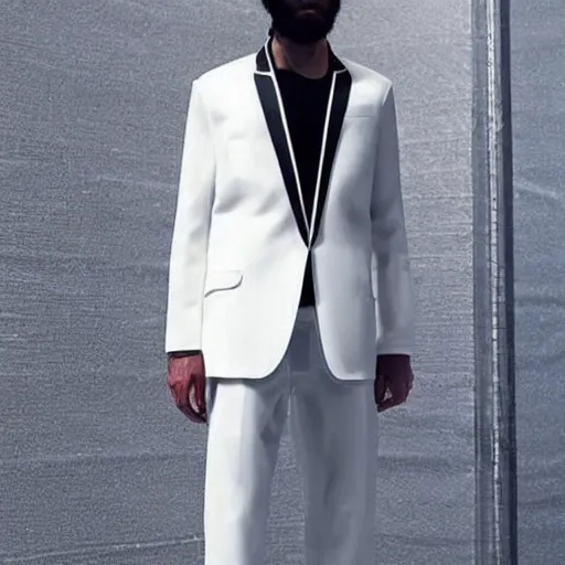 Prompt: hyperrealistic men's stylish futuristic summer fashion 2 0 3 0. clear details