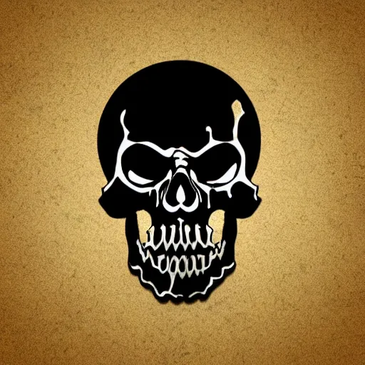 Image similar to death metal themed skull shaped microphone vector logo for a record label, dark, horrorcore, grunge, golden ratio