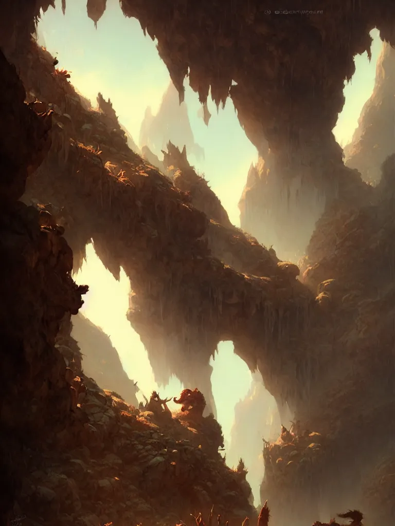 Image similar to cave troll by bayard wu, anna podedworna, gaston bussiere, greg rutkowski