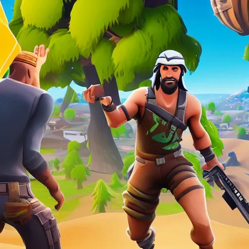 Image similar to screenshot of jesus in fortnite