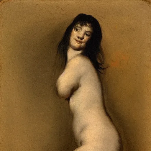 Image similar to A photograph of La Maja Desnuda by Goya