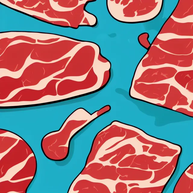 Image similar to meat, floor texture, cartoon style