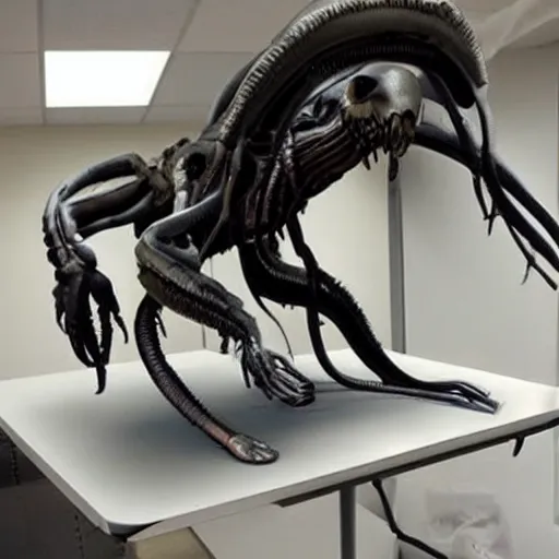 Image similar to xenomorph on a surgical table.