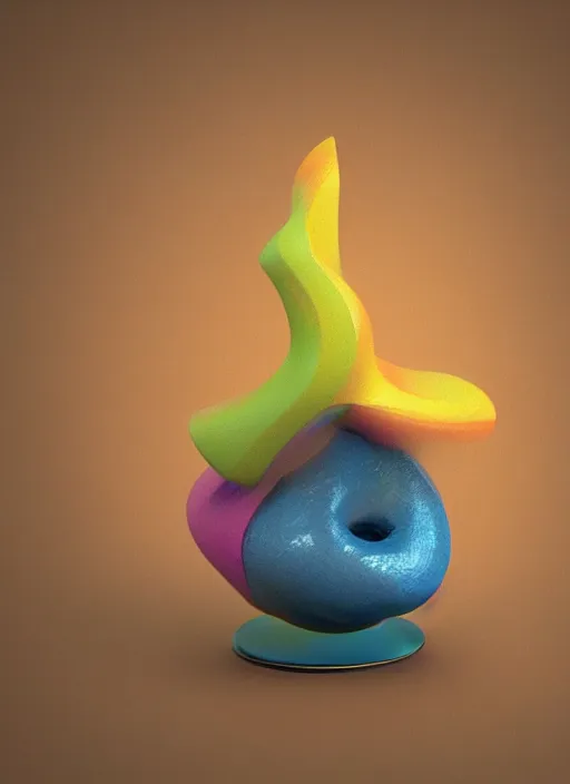 Image similar to 3D abstract resin miniature sculpture by Salvador Dali, psychedelic, abstractionism, realistic, 8K, Hyperrealism, Subsurface scattering, raytracing, Octane Render, Zbrush, simple background