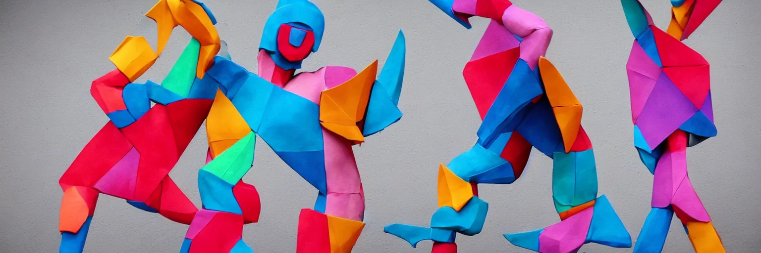 Image similar to abstract human body, Fine Art, Street Art, Mural, Modular Origami