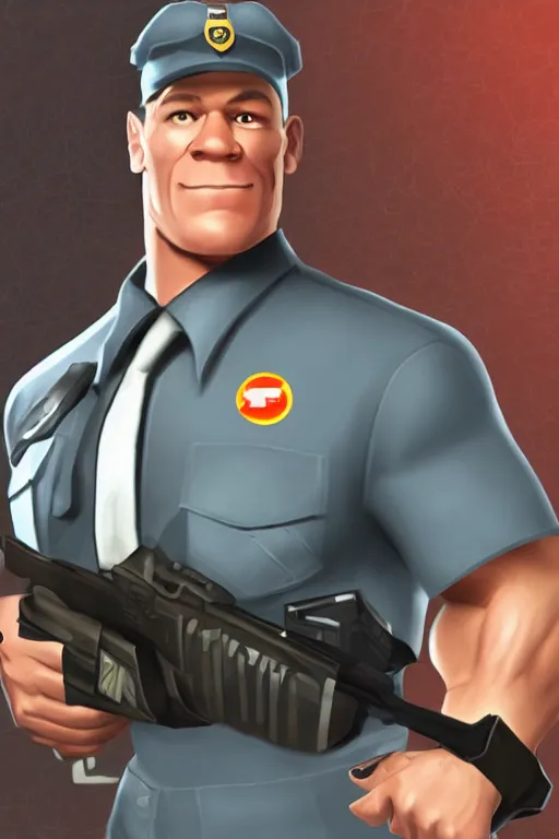 Prompt: John Cena is Spy from Team Fortress 2, \'Meet the John Cena\'