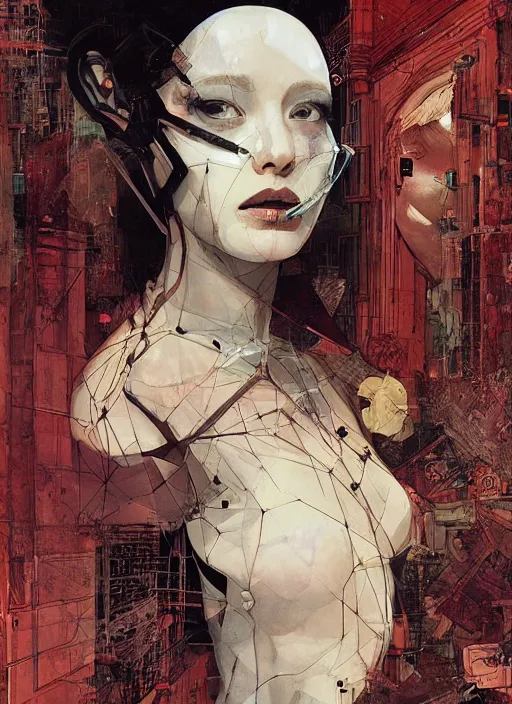 Image similar to strong women, eun emerging from renaissance italy into a cyberpunk mutiversal realm by conrad roset, nicola samuri, dino valls, m. w. kaluta, jakub rebelka, rule of thirds, seductive look, beautiful