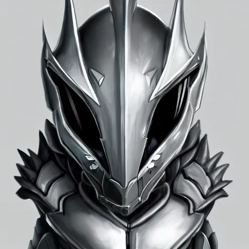 Image similar to high quality close up headshot of a cute beautiful stunning robot anthropomorphic female dragon, with sleek silver armor, a black OLED visor over the eyes, looking at the camera, maw open and about to eat you, you being dragon food, the open maw being detailed and soft, highly detailed digital art, furry art, anthro art, sci fi, warframe art, destiny art, high quality, 3D realistic, dragon mawshot, dragon art, Furaffinity, Deviantart