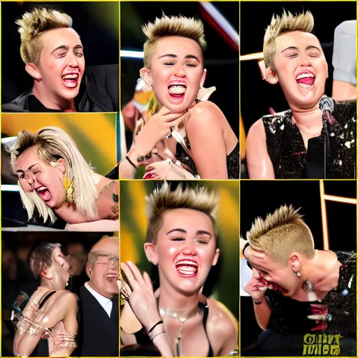 Image similar to Miley Cryus laughing out loud