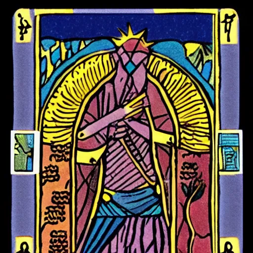 Image similar to tarot card