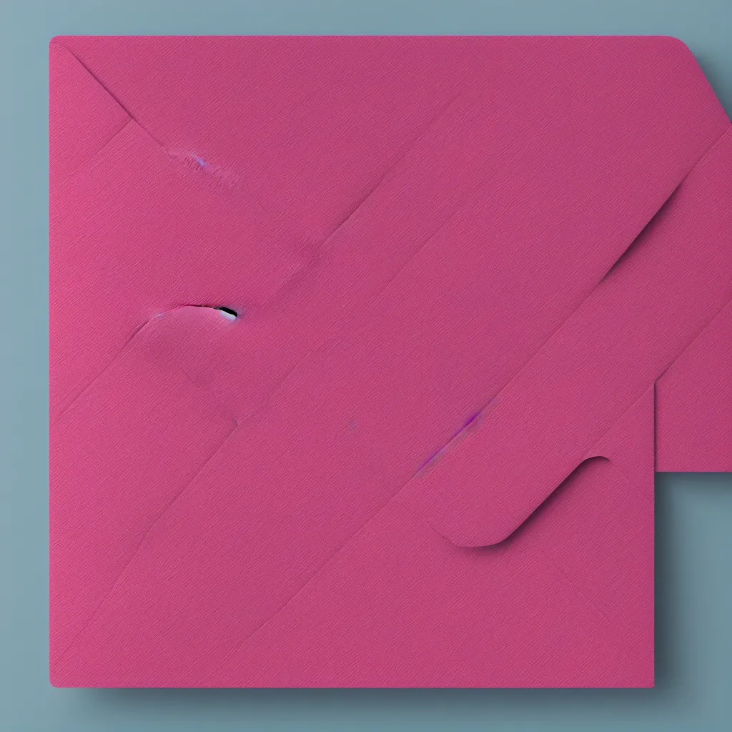 Prompt: top-down view of an envelope on top of a pink surface, 8k, high detail, photorealistic, proper shading