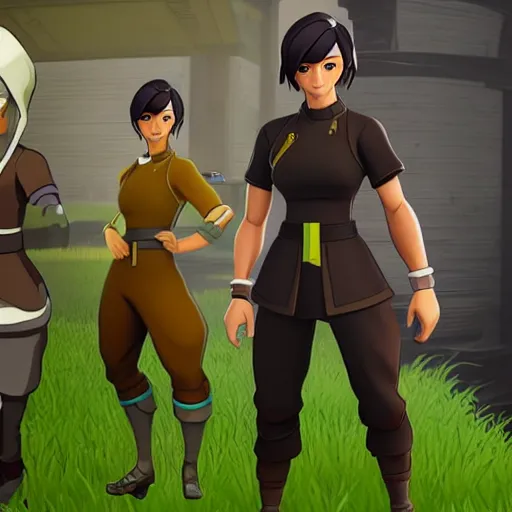 Image similar to toph beifong in fortnite, character render, full body shot, highly detailed, in game render