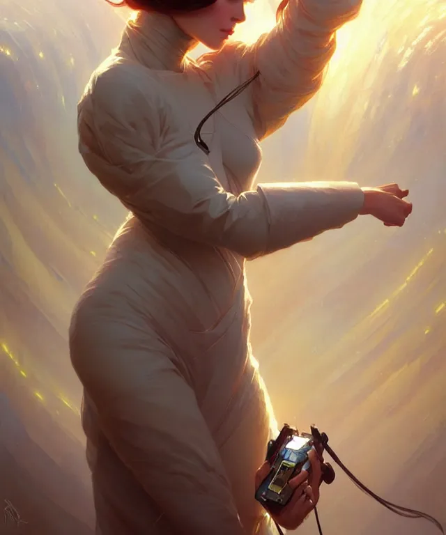 Image similar to Do androids dream of electric sheep?, highly detailed, digital painting, artstation, concept art, smooth, sharp focus, illustration, art by artgerm and greg rutkowski and alphonse mucha