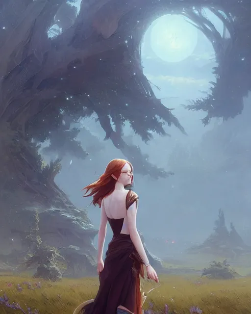 Image similar to portrait of emma stone unreal engine fantasy art by greg rutkowski loish rhads ferdinand knab makoto shinkai