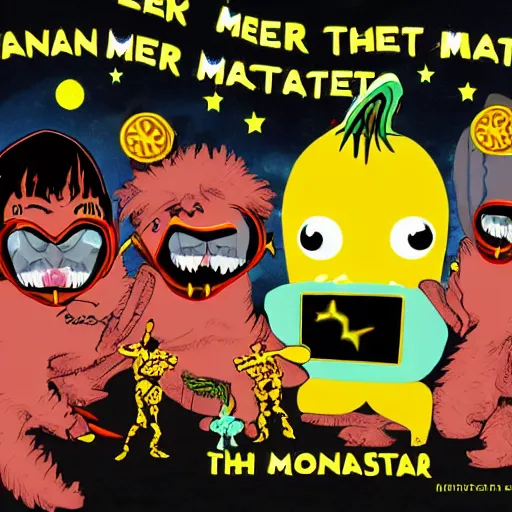 Image similar to banana monster eating star trek, in the style of meat canyon,