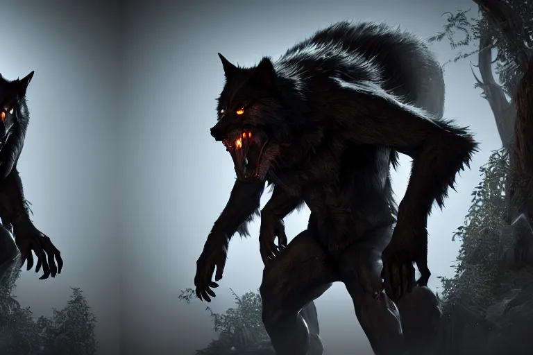 Prompt: werewolf from van helsing unreal engine hyperreallistic render 8k character concept art