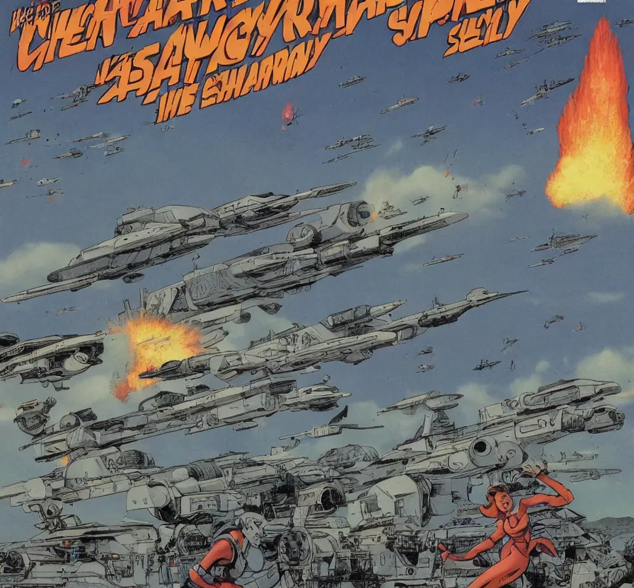 Prompt: scenary, beach, spaceships disembarking, sci - fi, war, matte painting, artillery explosions, heavy fire, bullets, sci - fi heroine, by cory walker and ryan ottley and jack kirby and barry windsor - smith and norman rockwel, comic, illustration, photo real