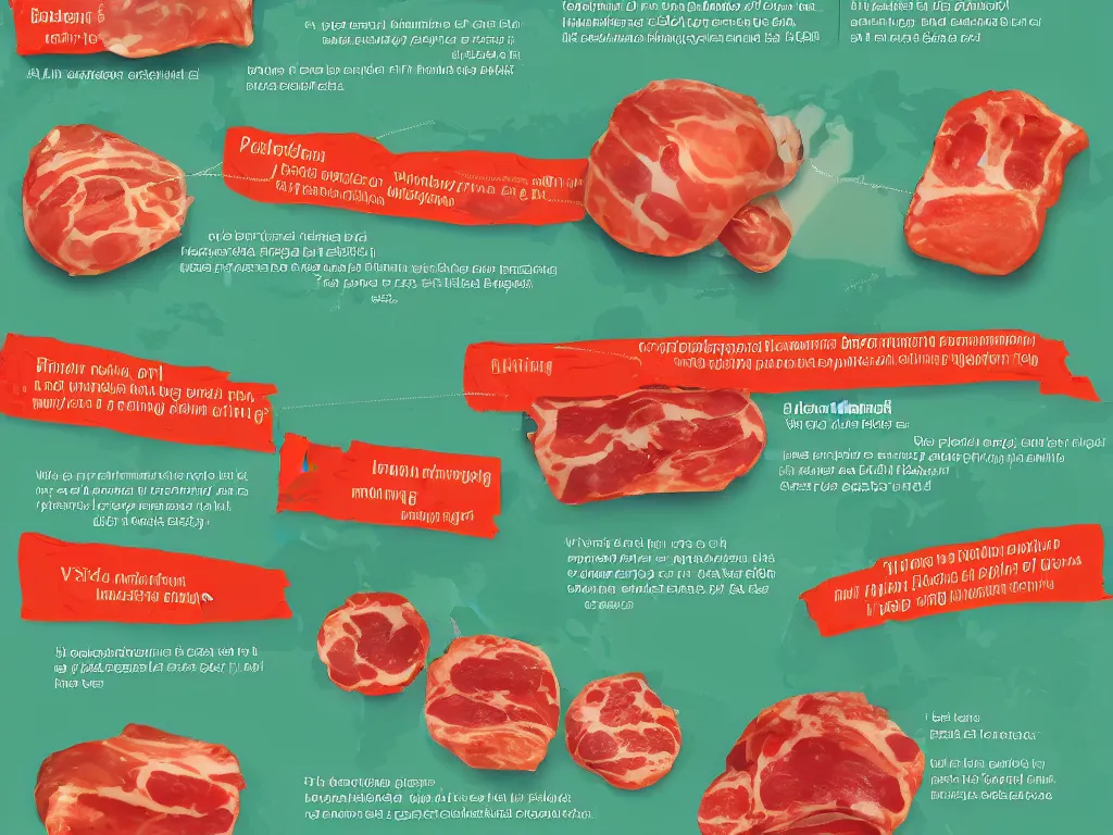 Prompt: infographic detailing the process of manufacturing human bacon