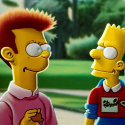 Prompt: Bart Simpson as a an elvish young boy, Bart Simpson hairstyle, 8k, sarcastic