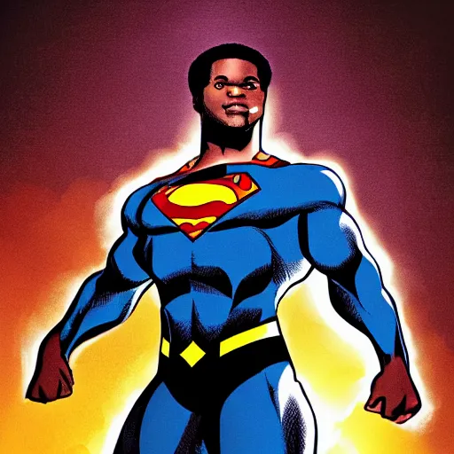 Prompt: black superman