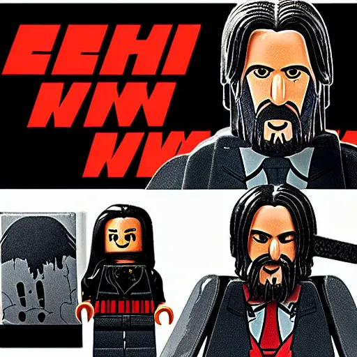 Image similar to a Lego set of the film John Wick