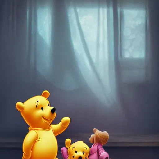 Prompt: winnie the pooh speaks to the national peoples congress of china, award winning photography, extremely detailed, artstation, 8 k, sensual lighting, incredible art, wlop, artgerm