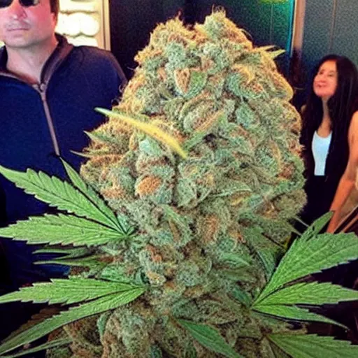 Image similar to beautiful giant marijuana bud as a nathan fillion