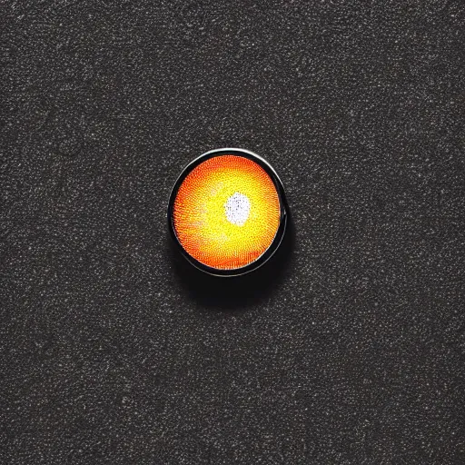 Image similar to a photo of a retro enamel pin of a black hole, beautiful cinematic light, behance