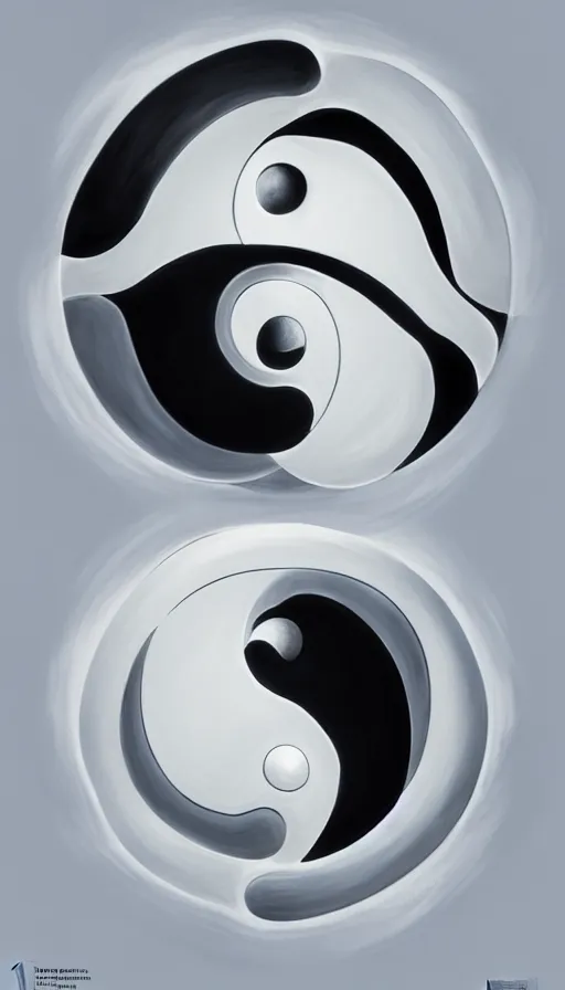 Image similar to Abstract representation of ying Yang concept, by Blizzard Concept Artists