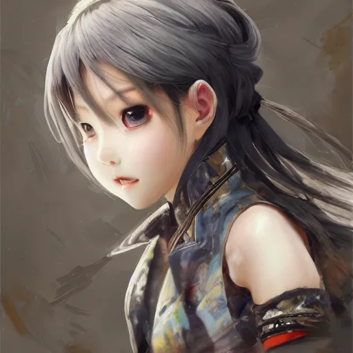 Image similar to dynamic composition, motion, ultra-detailed, incredibly detailed, a lot of details, amazing fine details and brush strokes, colorful and grayish palette, smooth, HD semirealistic anime CG concept art digital painting, watercolor oil painting of a young C-Pop idol girl, by a Chinese artist at ArtStation, by Huang Guangjian, Fenghua Zhong, Ruan Jia, Xin Jin and Wei Chang. Realistic artwork of a Chinese videogame, gradients, gentle an harmonic grayish colors.